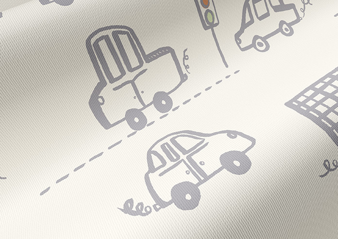 Cars and Lorries, Pewter Grey - Roller Blind - Image 4